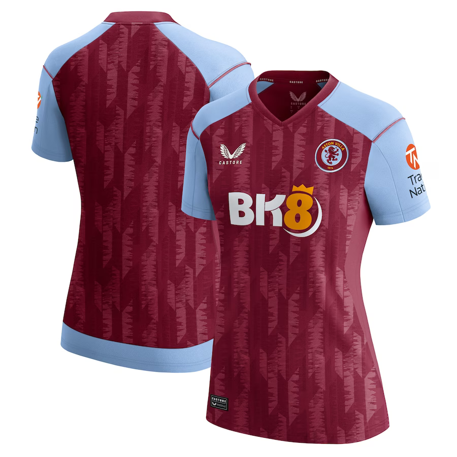 aston villa castore home shirt 2023-24 – womens with custom printing Collection | Official Aston Villa Jerseys