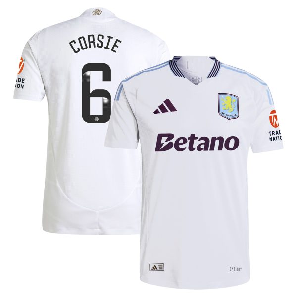 aston villa wsl adidas away authentic shirt 2024-25 with corsie 6 printing Collection | Official Aston Villa Jerseys