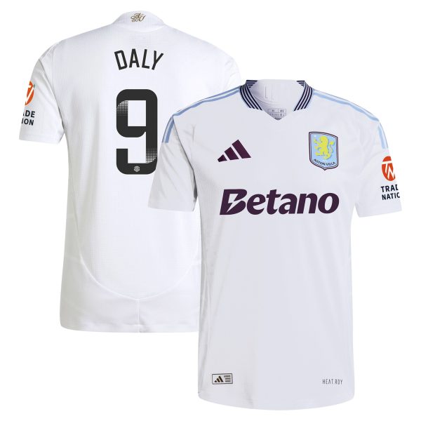 aston villa wsl adidas away authentic shirt 2024-25 with daly 9 printing Collection | Official Aston Villa Jerseys