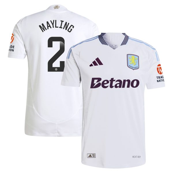 aston villa wsl adidas away authentic shirt 2024-25 with mayling 2 printing Collection | Official Aston Villa Jerseys