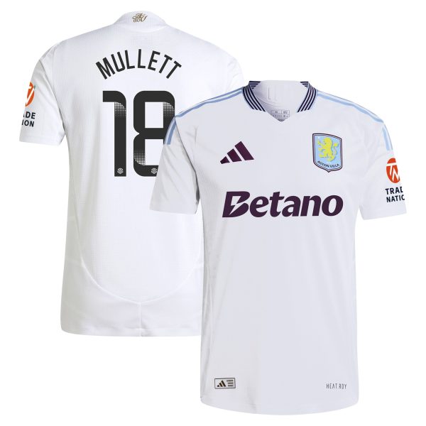 aston villa wsl adidas away authentic shirt 2024-25 with mullett 18 printing Collection | Official Aston Villa Jerseys