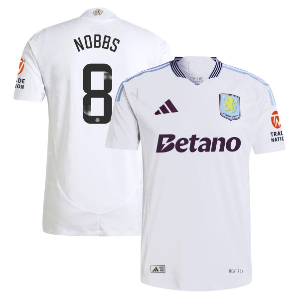 aston villa wsl adidas away authentic shirt 2024-25 with nobbs 8 printing Collection | Official Aston Villa Jerseys