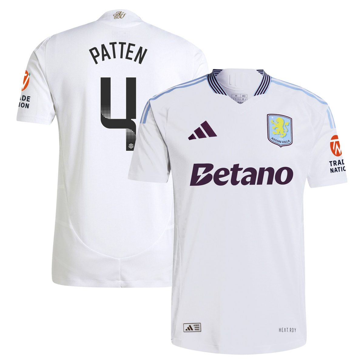 aston villa wsl adidas away authentic shirt 2024-25 with patten 4 printing Collection | Official Aston Villa Jerseys
