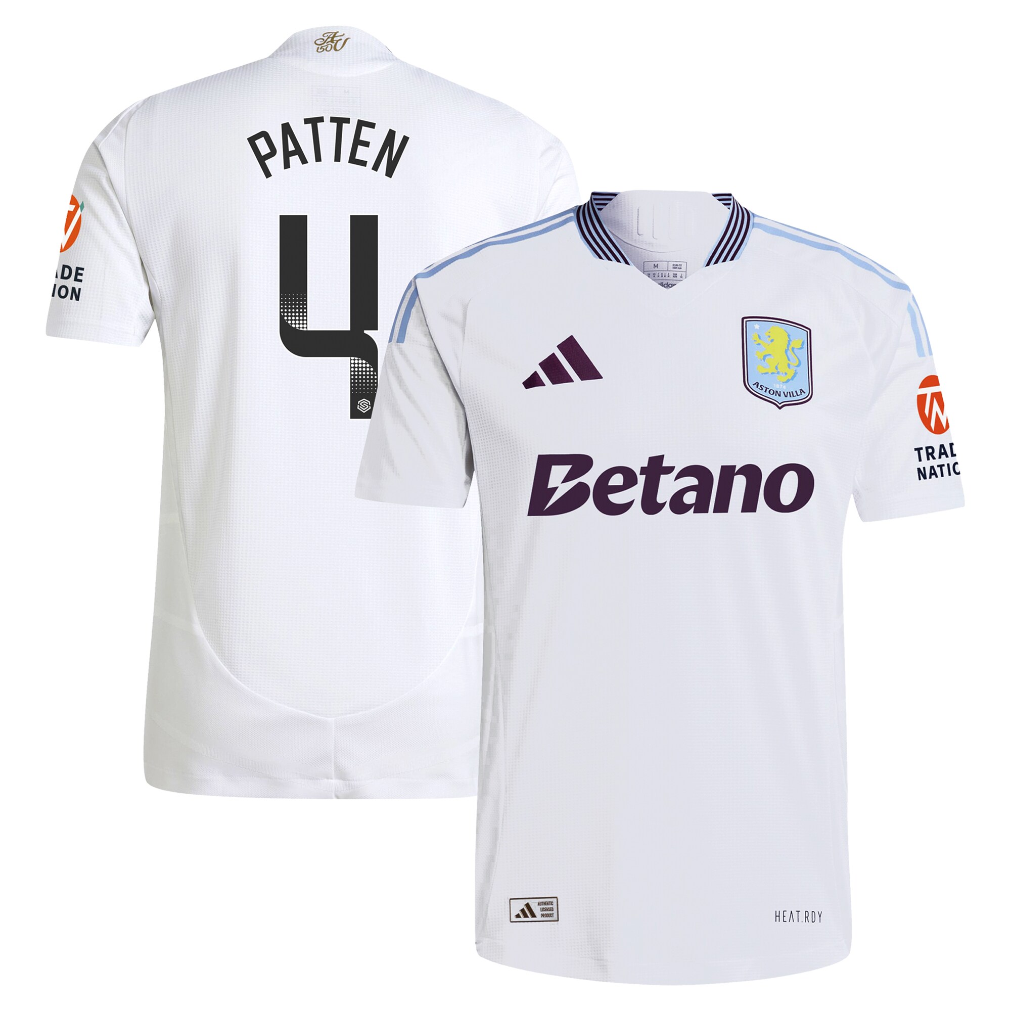 aston villa wsl adidas away authentic shirt 2024-25 with patten 4 printing Collection | Official Aston Villa Jerseys