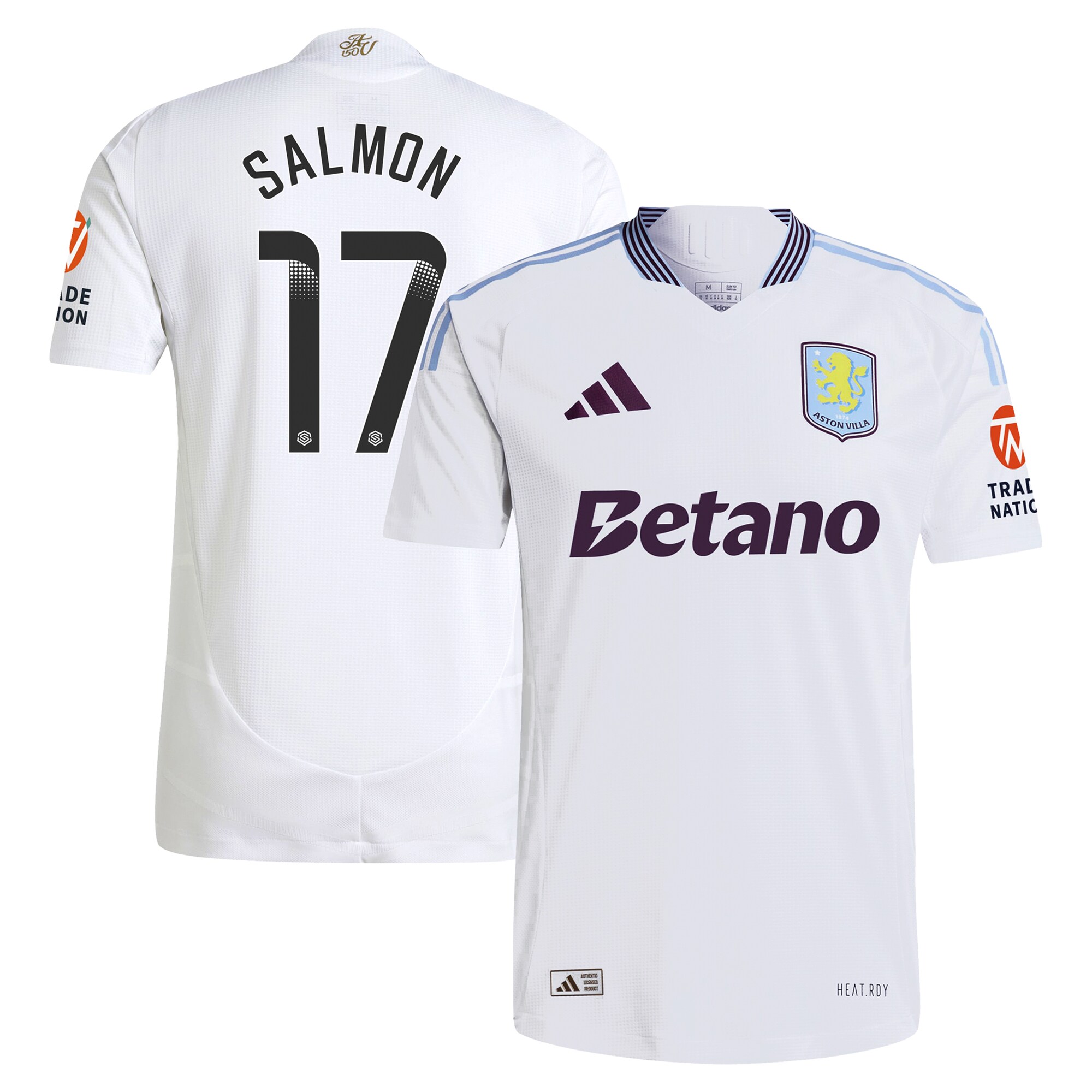 aston villa wsl adidas away authentic shirt 2024-25 with salmon 17 printing Collection | Official Aston Villa Jerseys