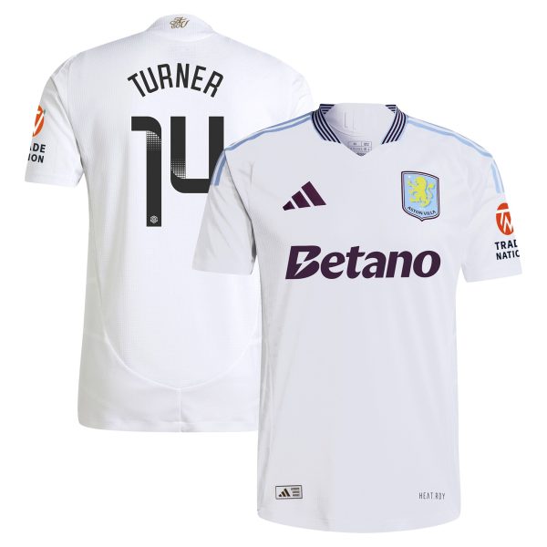 aston villa wsl adidas away authentic shirt 2024-25 with turner 14 printing Collection | Official Aston Villa Jerseys