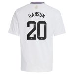 aston villa wsl adidas away shirt 2024-25 – kids with hanson 20 printing Collection | Official Aston Villa Jerseys