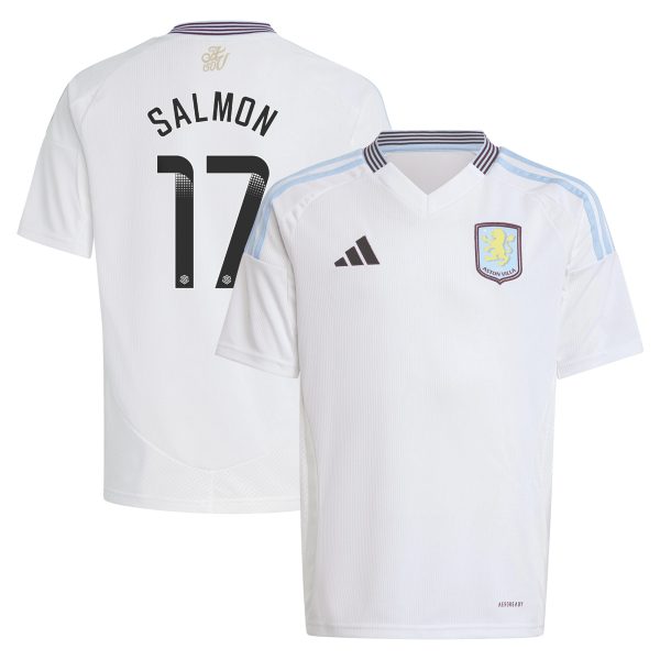 aston villa wsl adidas away shirt 2024-25 – kids with salmon 17 printing Collection | Official Aston Villa Jerseys