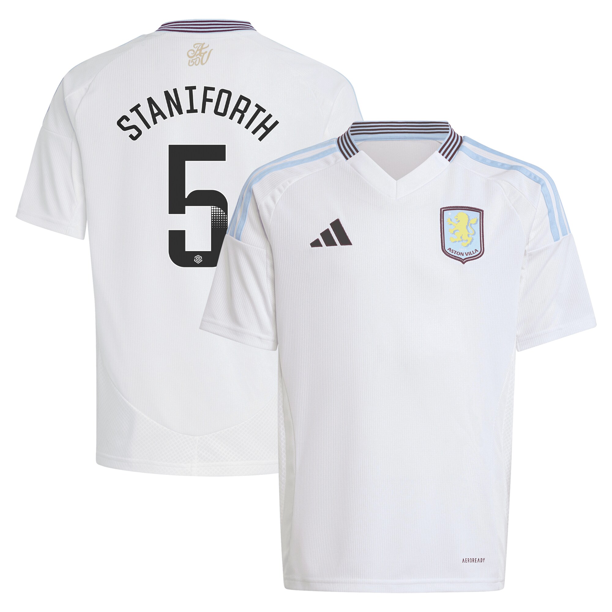 aston villa wsl adidas away shirt 2024-25 – kids with staniforth 5 printing Collection | Official Aston Villa Jerseys