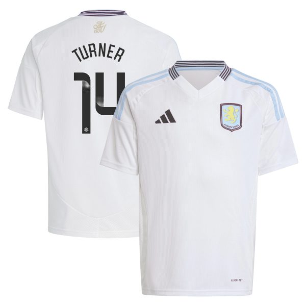 aston villa wsl adidas away shirt 2024-25 – kids with turner 14 printing Collection | Official Aston Villa Jerseys
