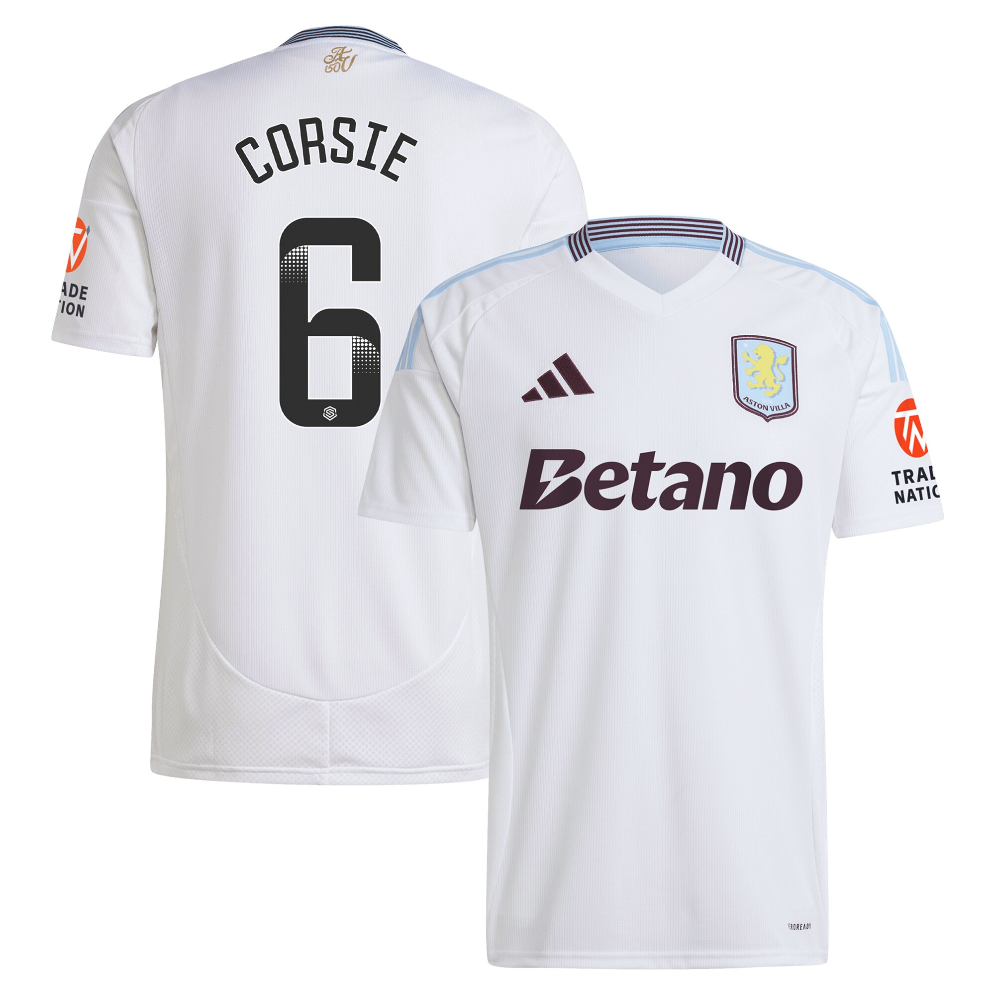 aston villa wsl adidas away shirt 2024-25 with corsie 6 printing Collection | Official Aston Villa Jerseys