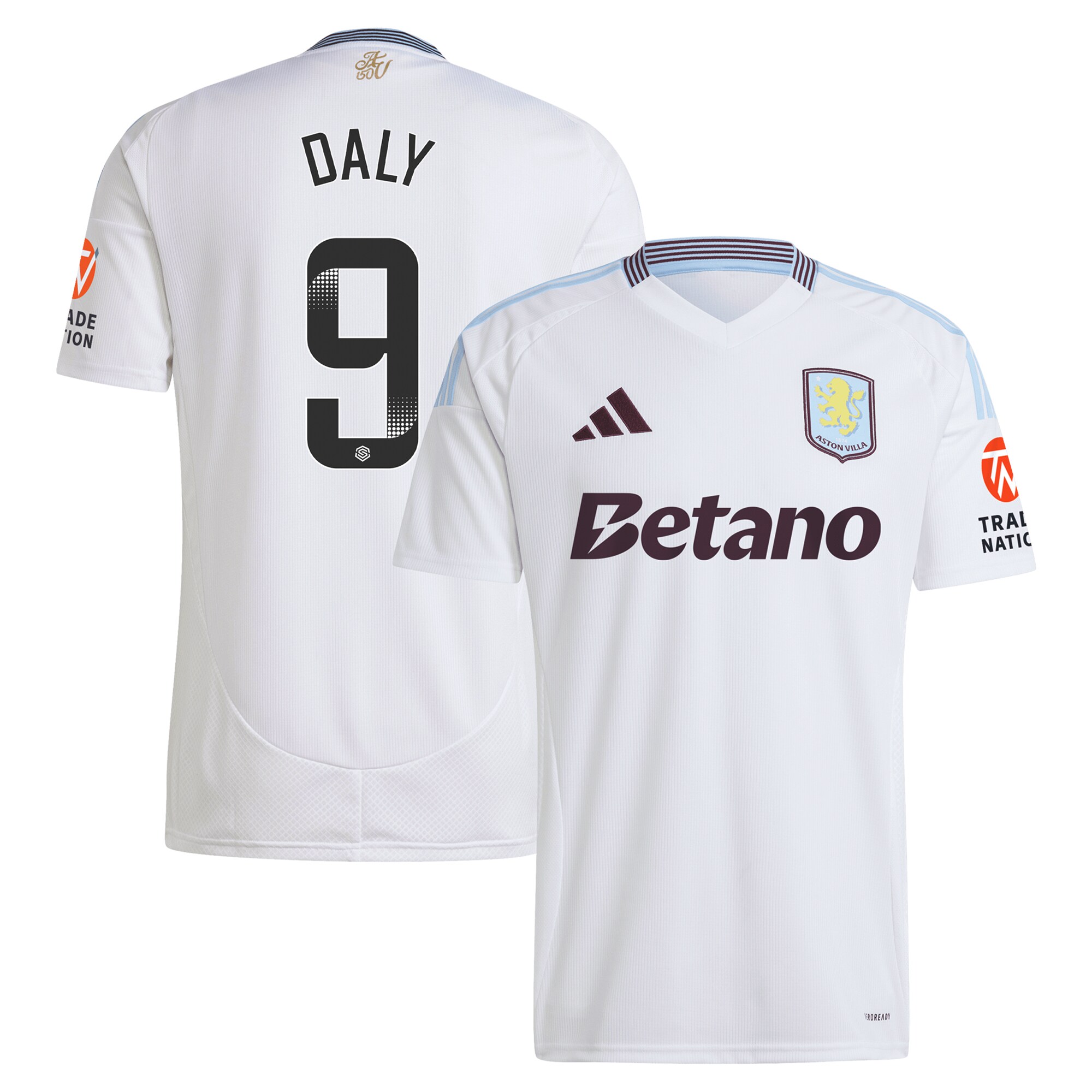 aston villa wsl adidas away shirt 2024-25 with daly 9 printing Collection | Official Aston Villa Jerseys