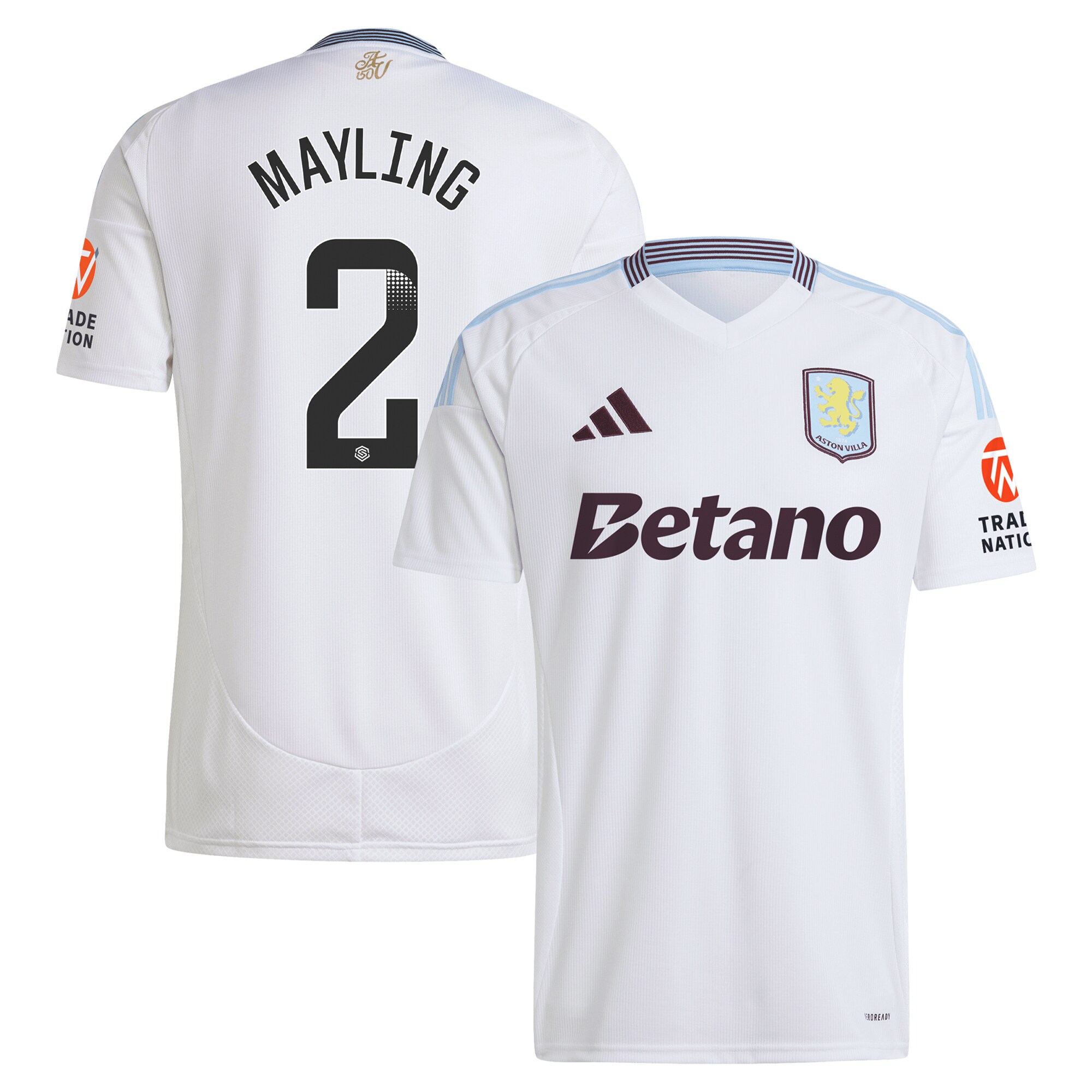 aston villa wsl adidas away shirt 2024-25 with mayling 2 printing Collection | Official Aston Villa Jerseys