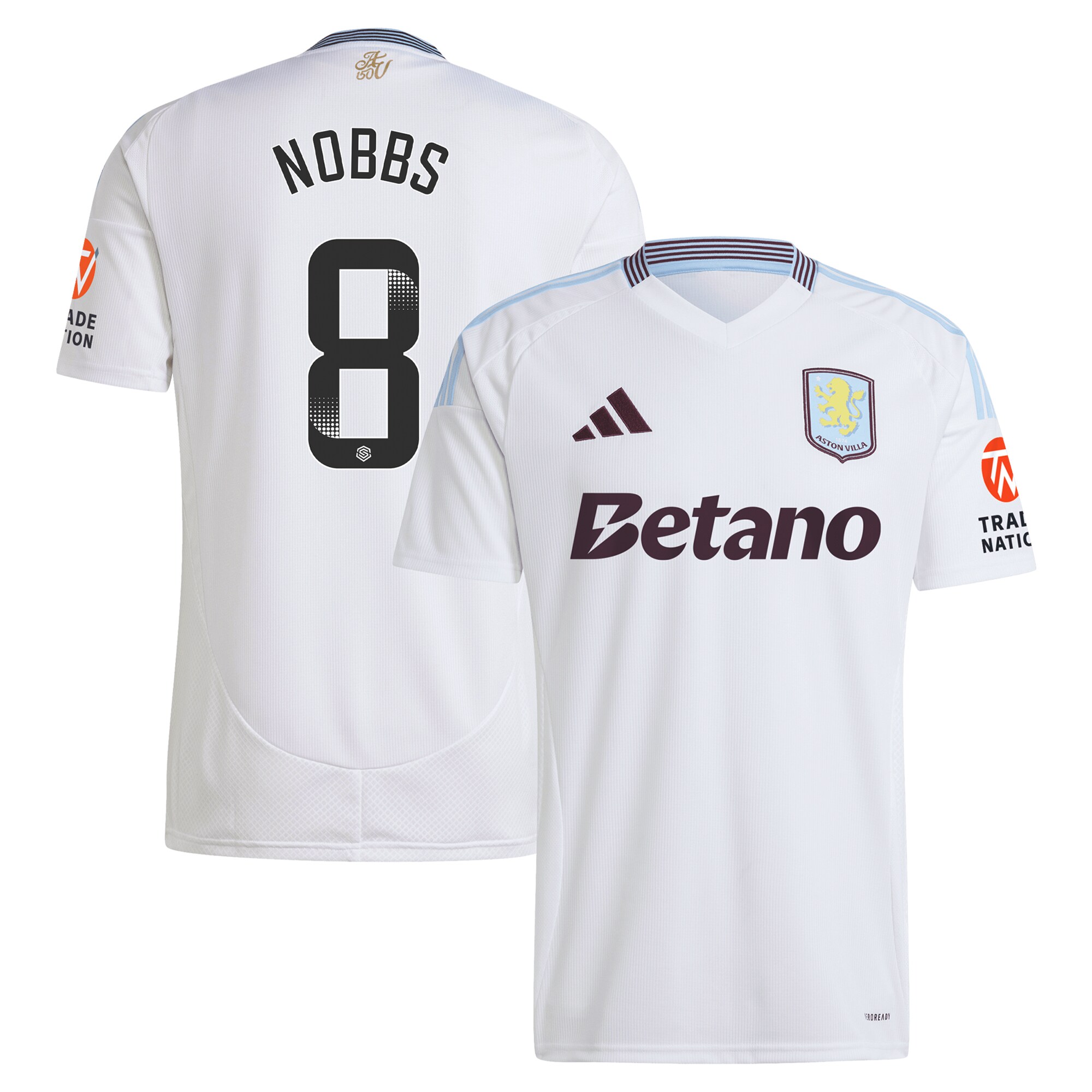 aston villa wsl adidas away shirt 2024-25 with nobbs 8 printing Collection | Official Aston Villa Jerseys