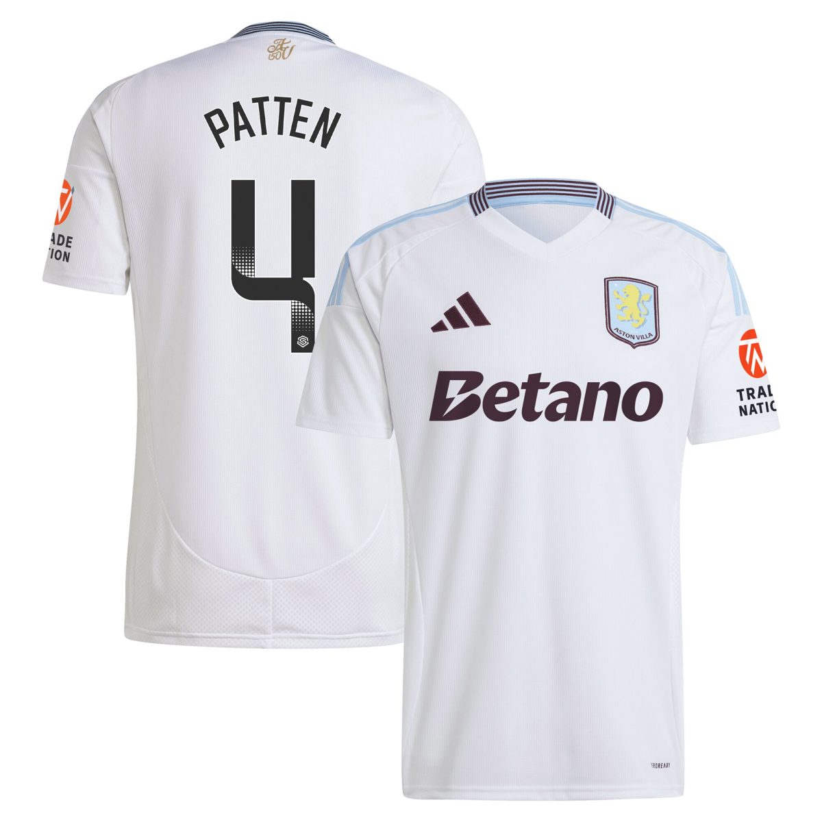 aston villa wsl adidas away shirt 2024-25 with patten 4 printing Collection | Official Aston Villa Jerseys