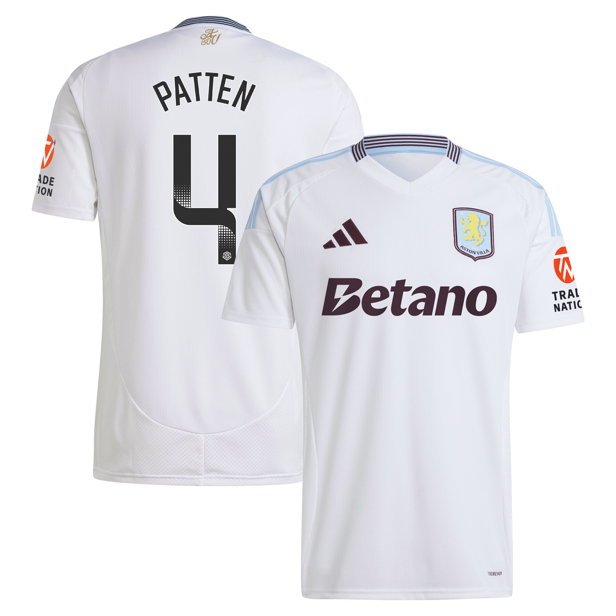 aston villa wsl adidas away shirt 2024-25 with patten 4 printing Collection | Official Aston Villa Jerseys