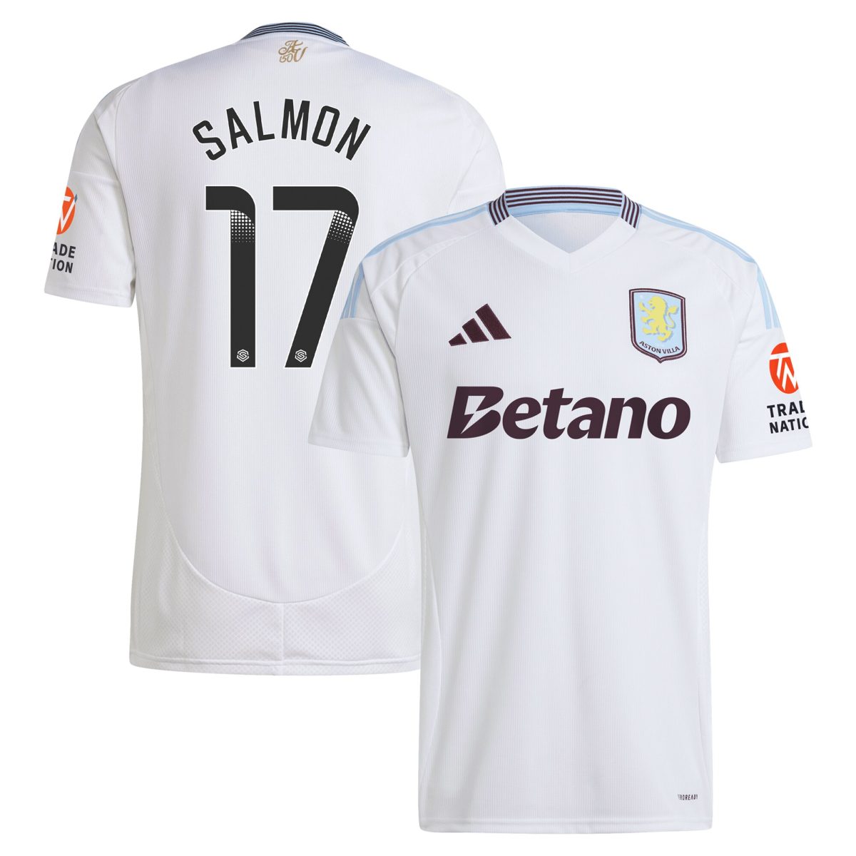 aston villa wsl adidas away shirt 2024-25 with salmon 17 printing Collection | Official Aston Villa Jerseys