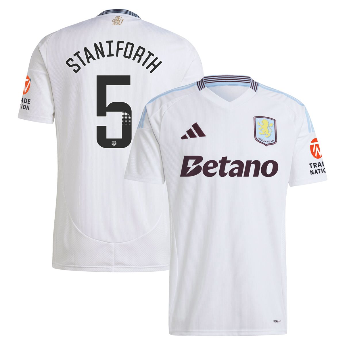 aston villa wsl adidas away shirt 2024-25 with staniforth 5 printing Collection | Official Aston Villa Jerseys