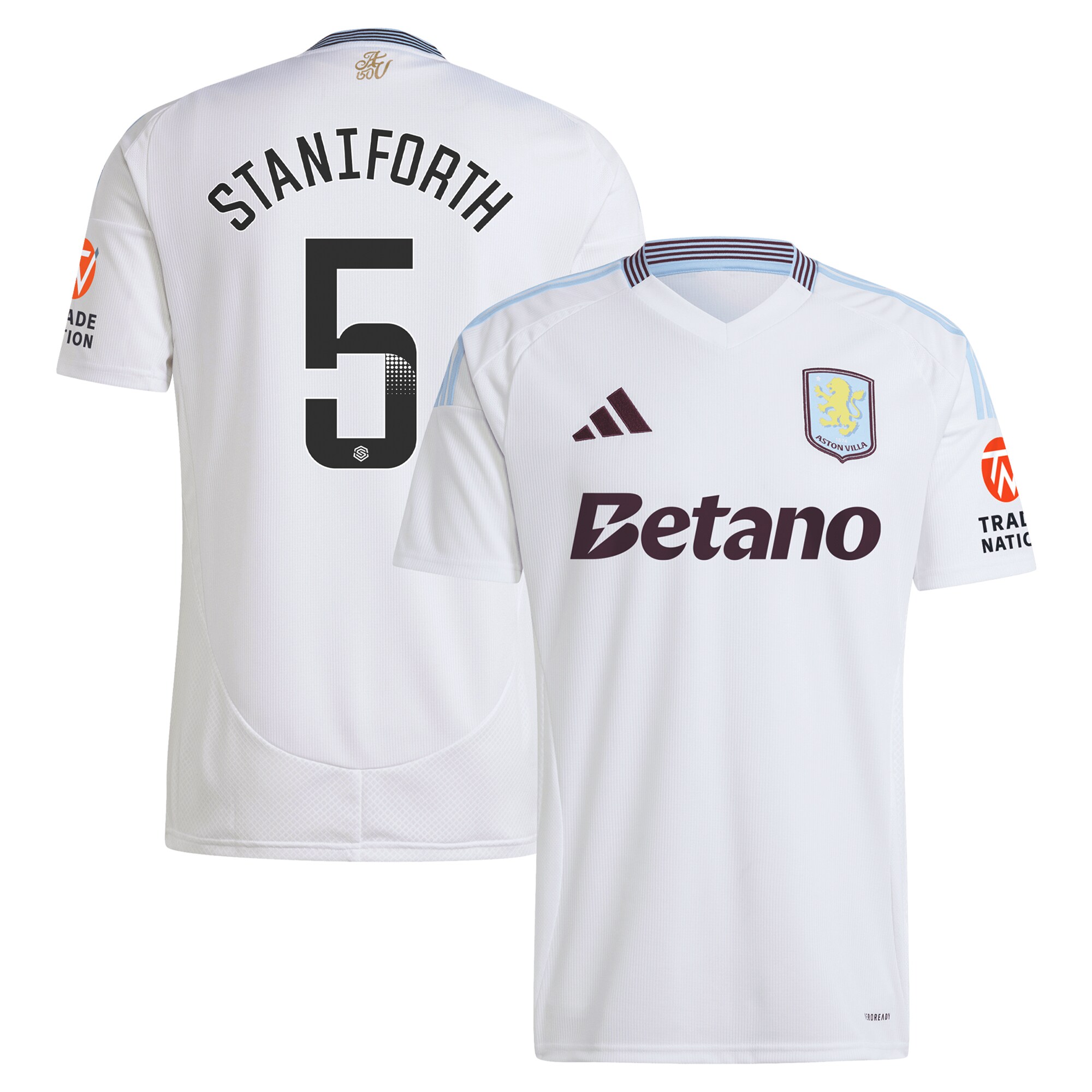 aston villa wsl adidas away shirt 2024-25 with staniforth 5 printing Collection | Official Aston Villa Jerseys