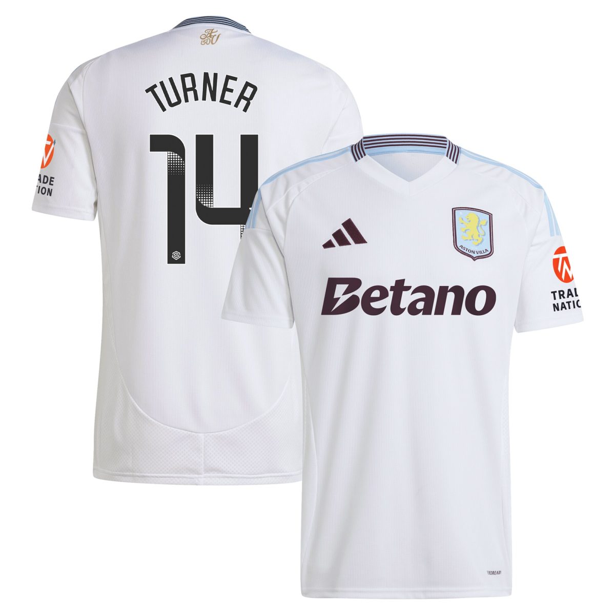 aston villa wsl adidas away shirt 2024-25 with turner 14 printing Collection | Official Aston Villa Jerseys