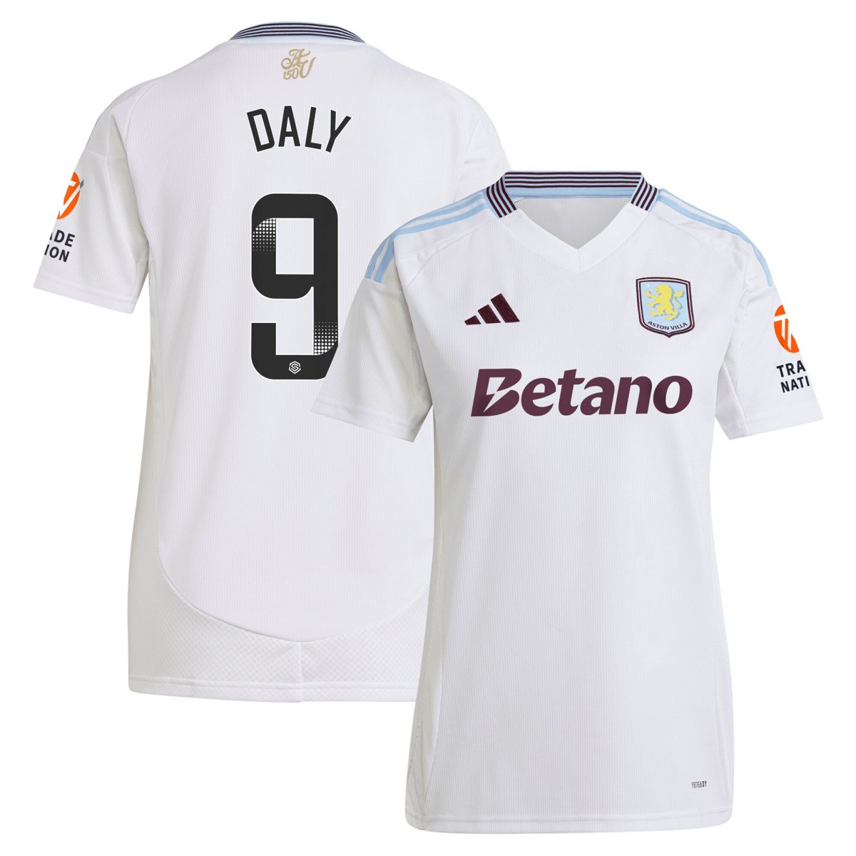 aston villa wsl adidas away shirt 2024-25 – womens with daly 9 printing Collection | Official Aston Villa Jerseys