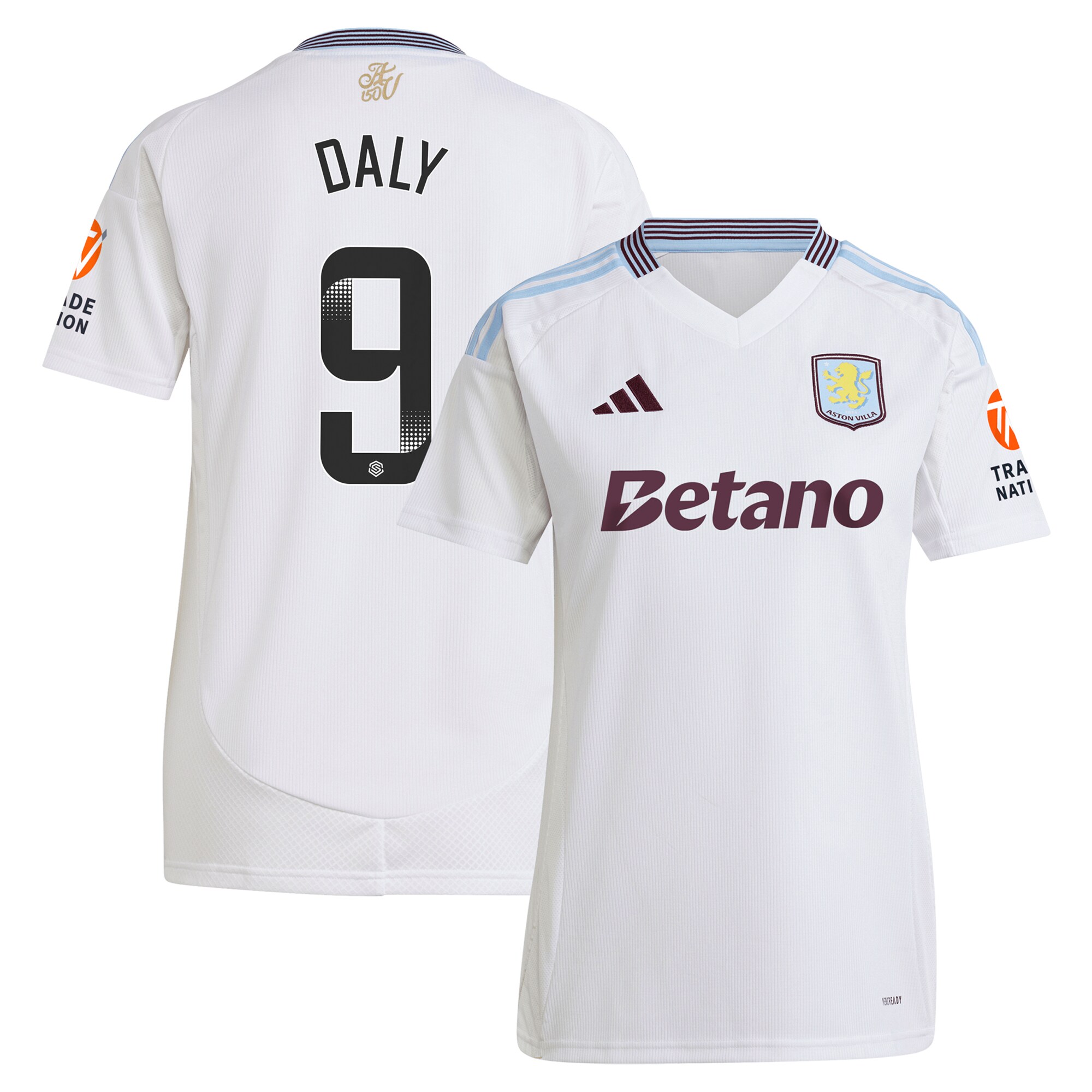 aston villa wsl adidas away shirt 2024-25 – womens with daly 9 printing Collection | Official Aston Villa Jerseys