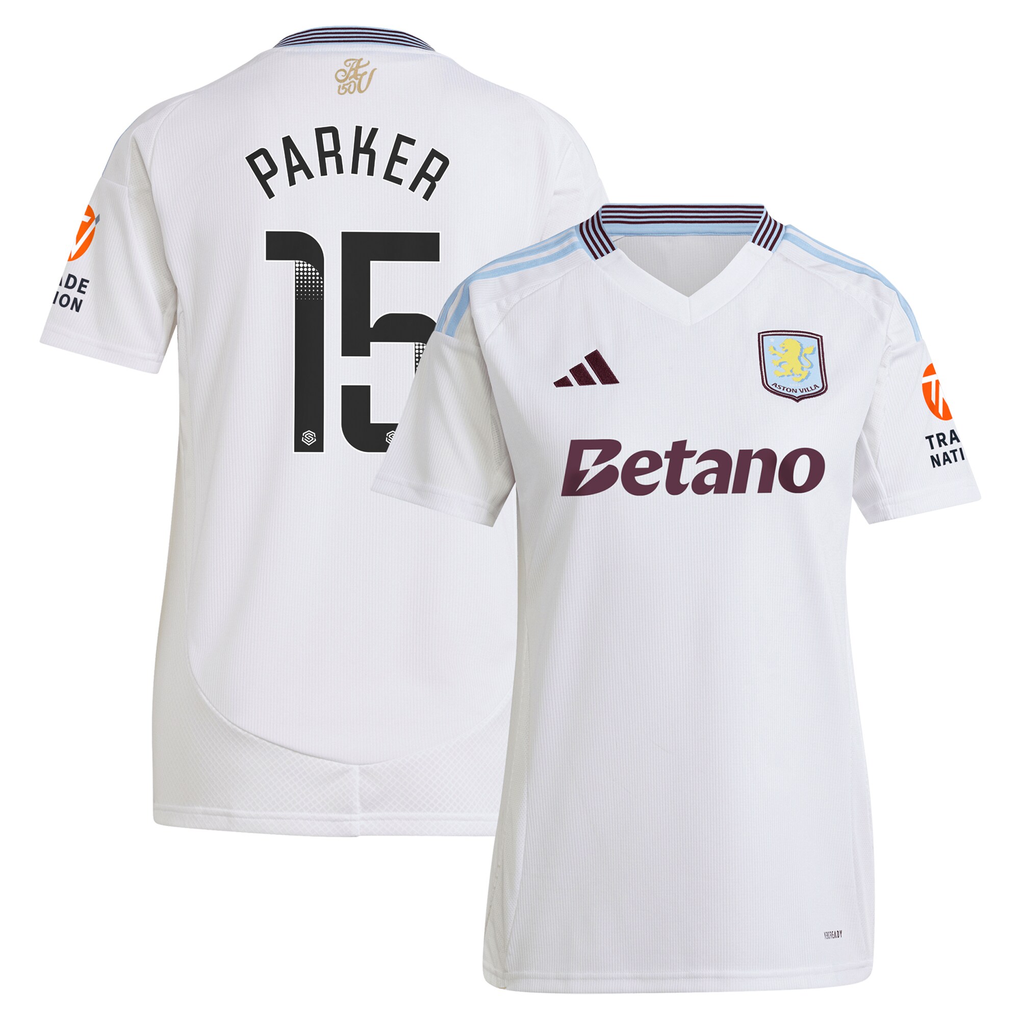 aston villa wsl adidas away shirt 2024-25 – womens with parker 15 printing Collection | Official Aston Villa Jerseys
