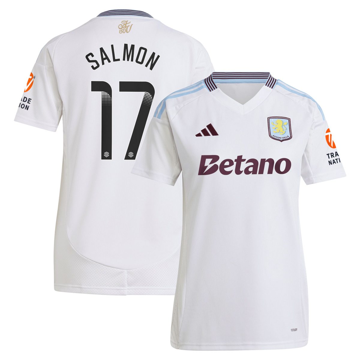 aston villa wsl adidas away shirt 2024-25 – womens with salmon 17 printing Collection | Official Aston Villa Jerseys