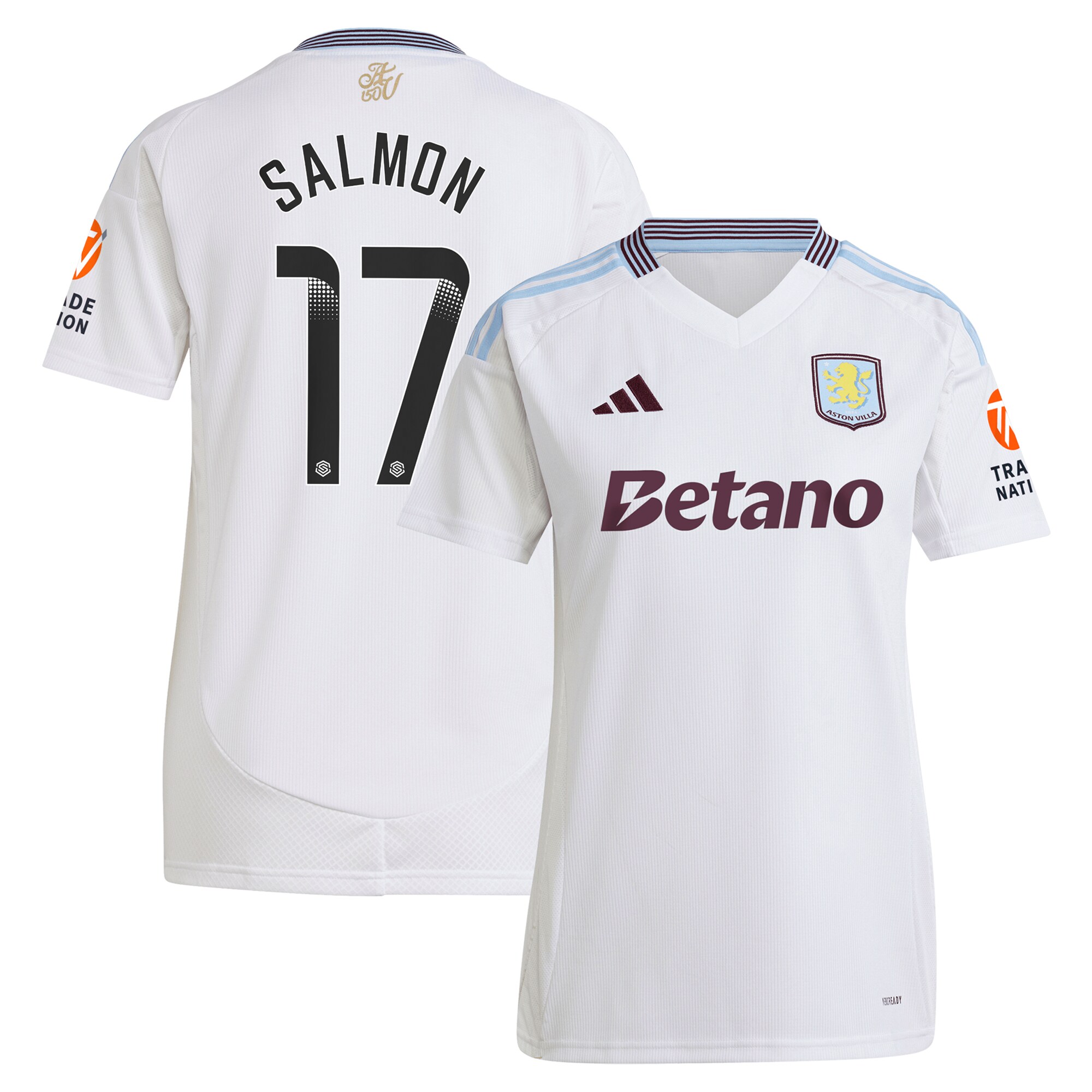 aston villa wsl adidas away shirt 2024-25 – womens with salmon 17 printing Collection | Official Aston Villa Jerseys
