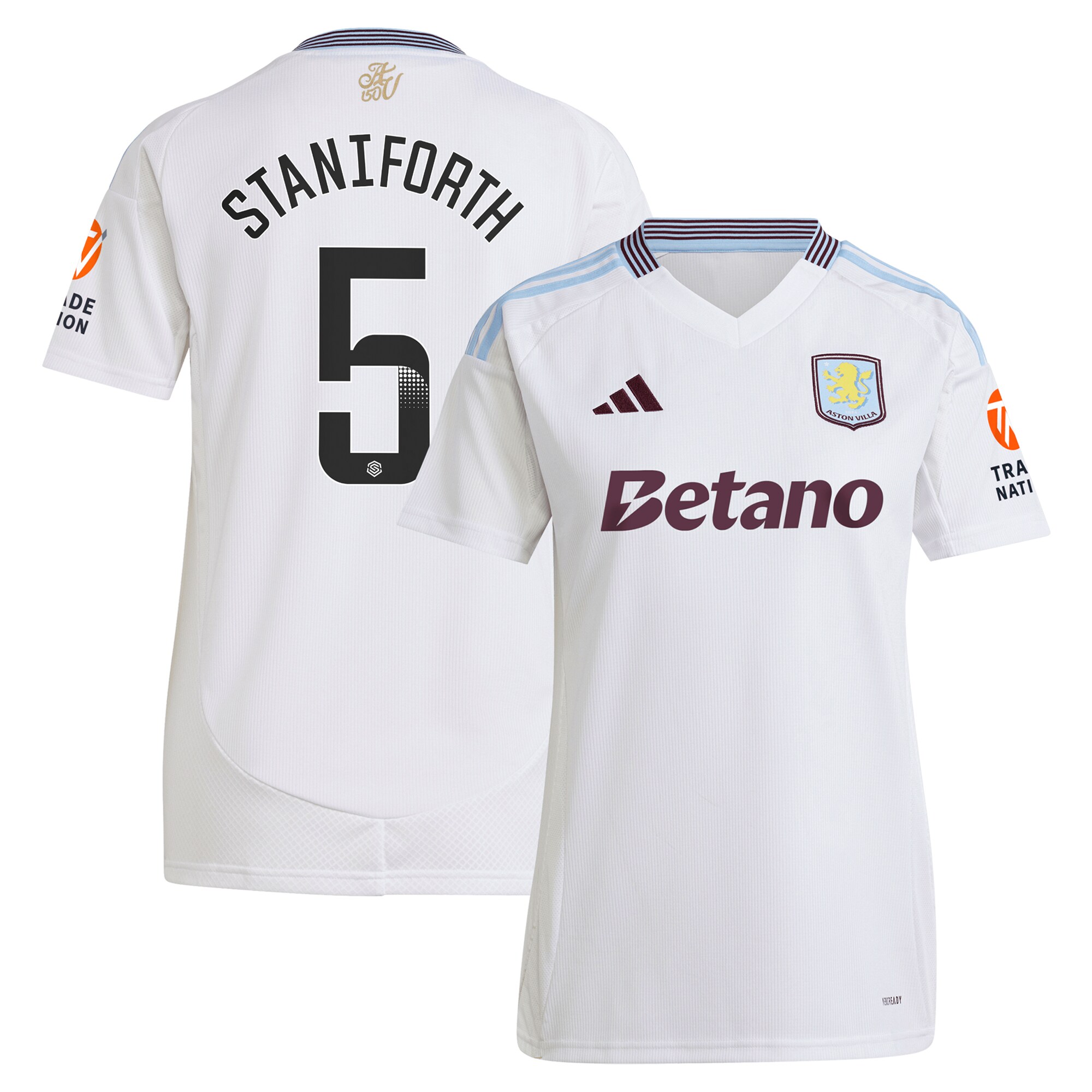 aston villa wsl adidas away shirt 2024-25 – womens with staniforth 5 printing Collection | Official Aston Villa Jerseys