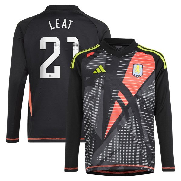 aston villa wsl adidas goalkeeper shirt 2024-25 – long sleeve – kids with leat 21 printing Collection | Official Aston Villa Jerseys