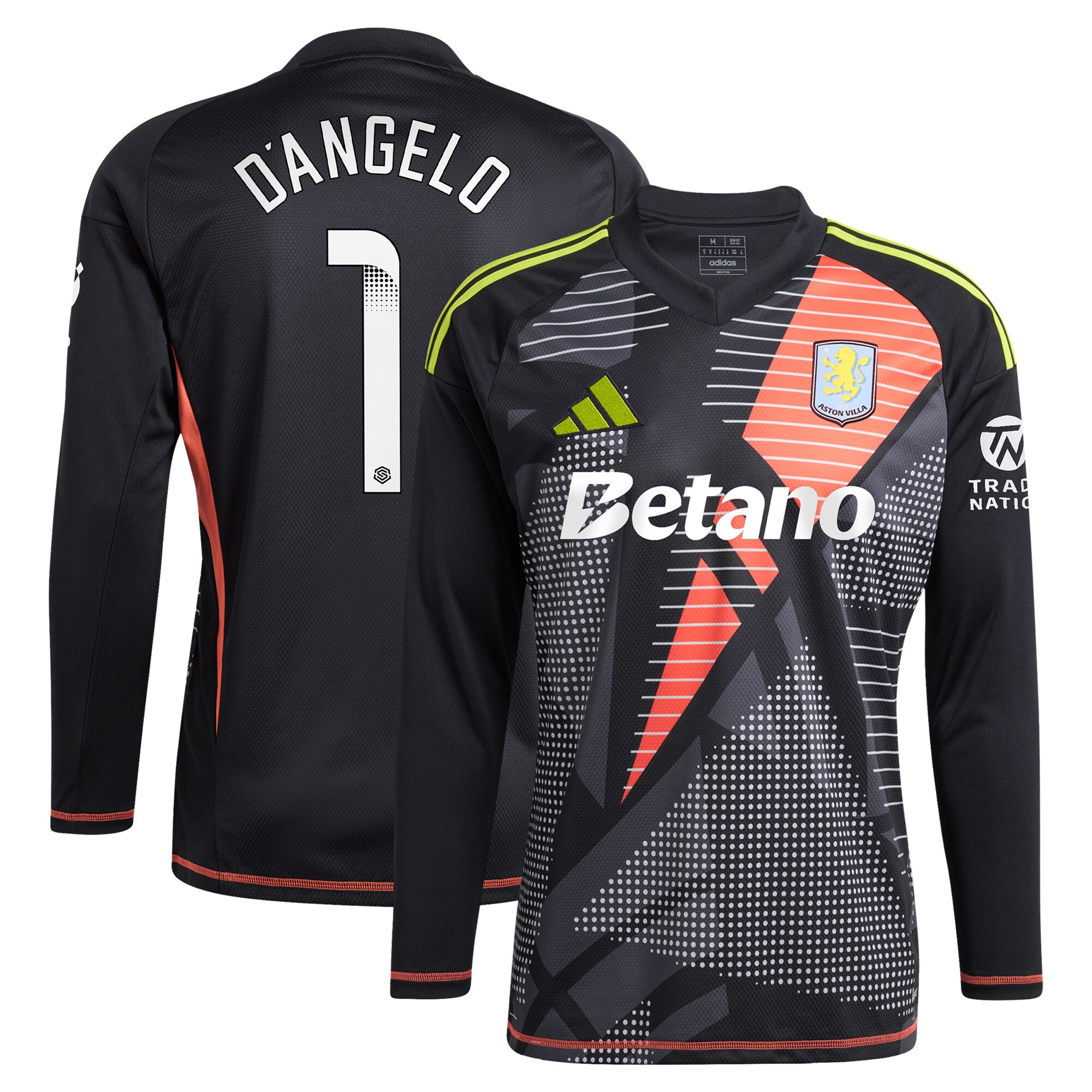 aston villa wsl adidas goalkeeper shirt 2024-25 – long sleeve with d8217angelo 1 printing Collection | Official Aston Villa Jerseys