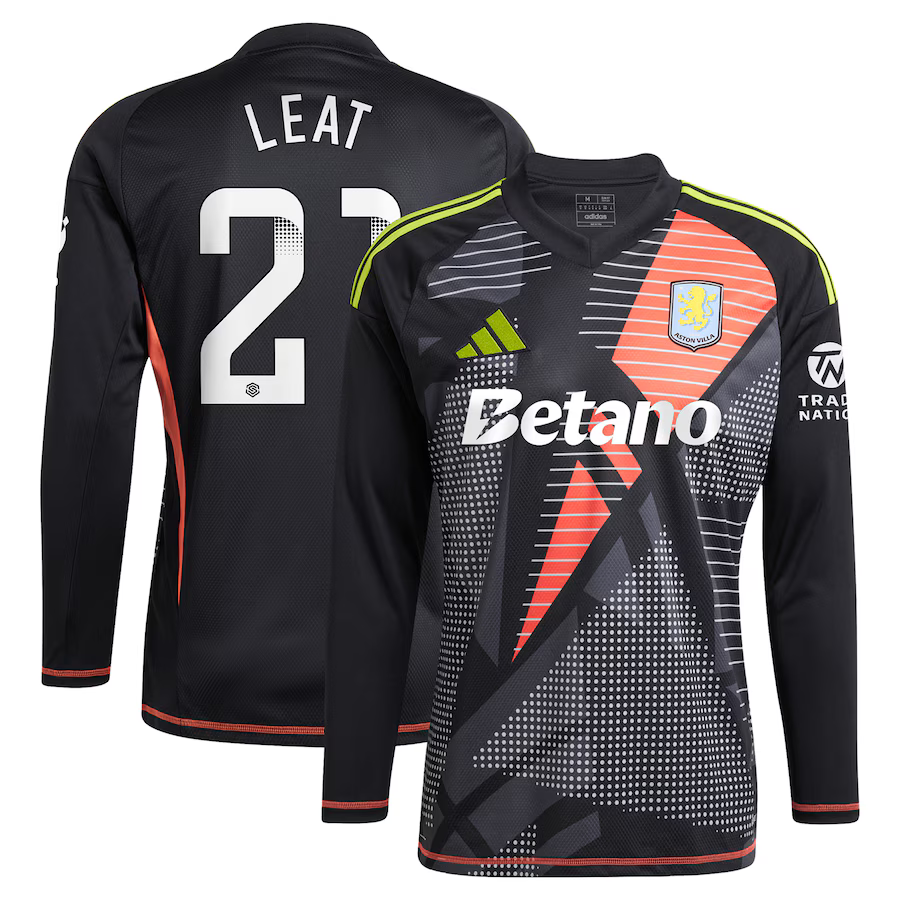 aston villa wsl adidas goalkeeper shirt 2024-25 – long sleeve with leat 21 printing – 202030947 Collection | Official Aston Villa Jerseys