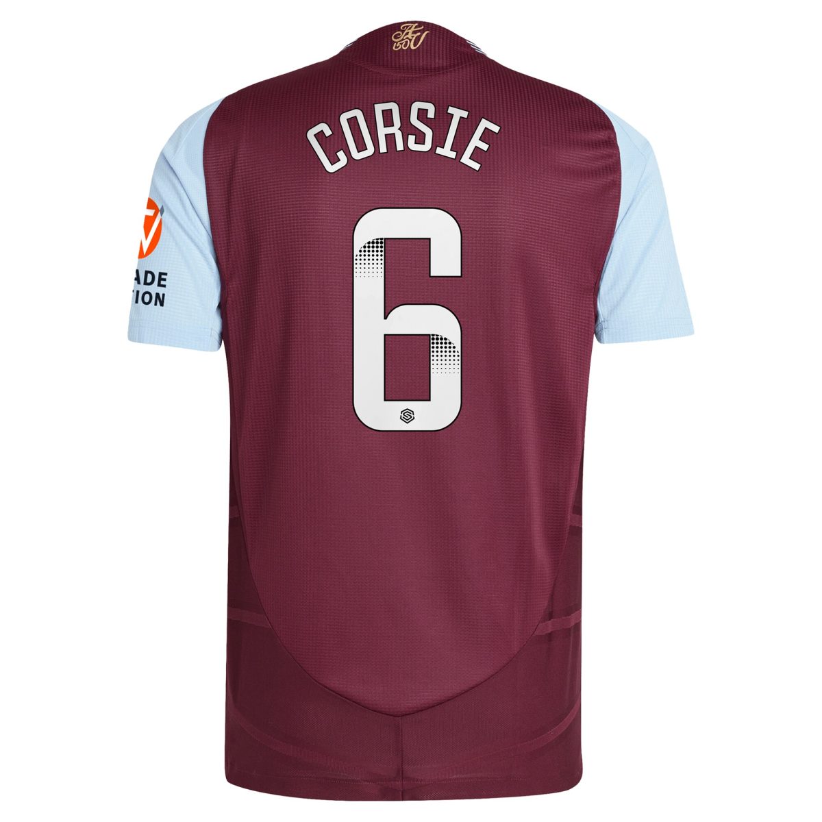 aston villa wsl adidas home authentic shirt 2024-25 with corsie 6 printing Collection | Official Aston Villa Jerseys