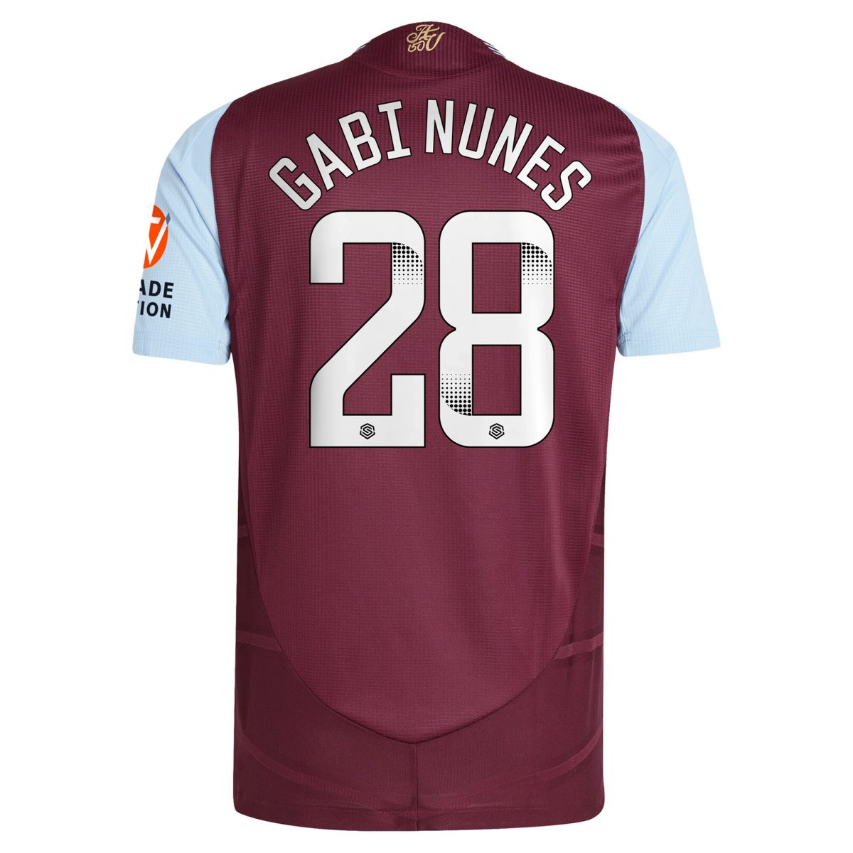 aston villa wsl adidas home authentic shirt 2024-25 with gabi nunes 28 printing Collection | Official Aston Villa Jerseys