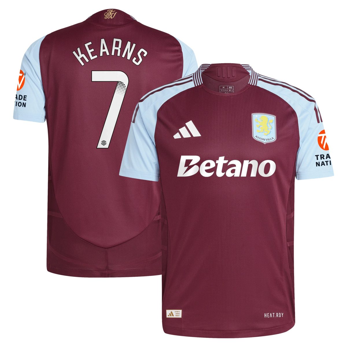 aston villa wsl adidas home authentic shirt 2024-25 with kearns 7 printing Collection | Official Aston Villa Jerseys