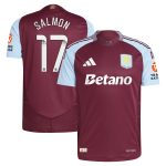 aston villa wsl adidas home authentic shirt 2024-25 with salmon 17 printing Collection | Official Aston Villa Jerseys