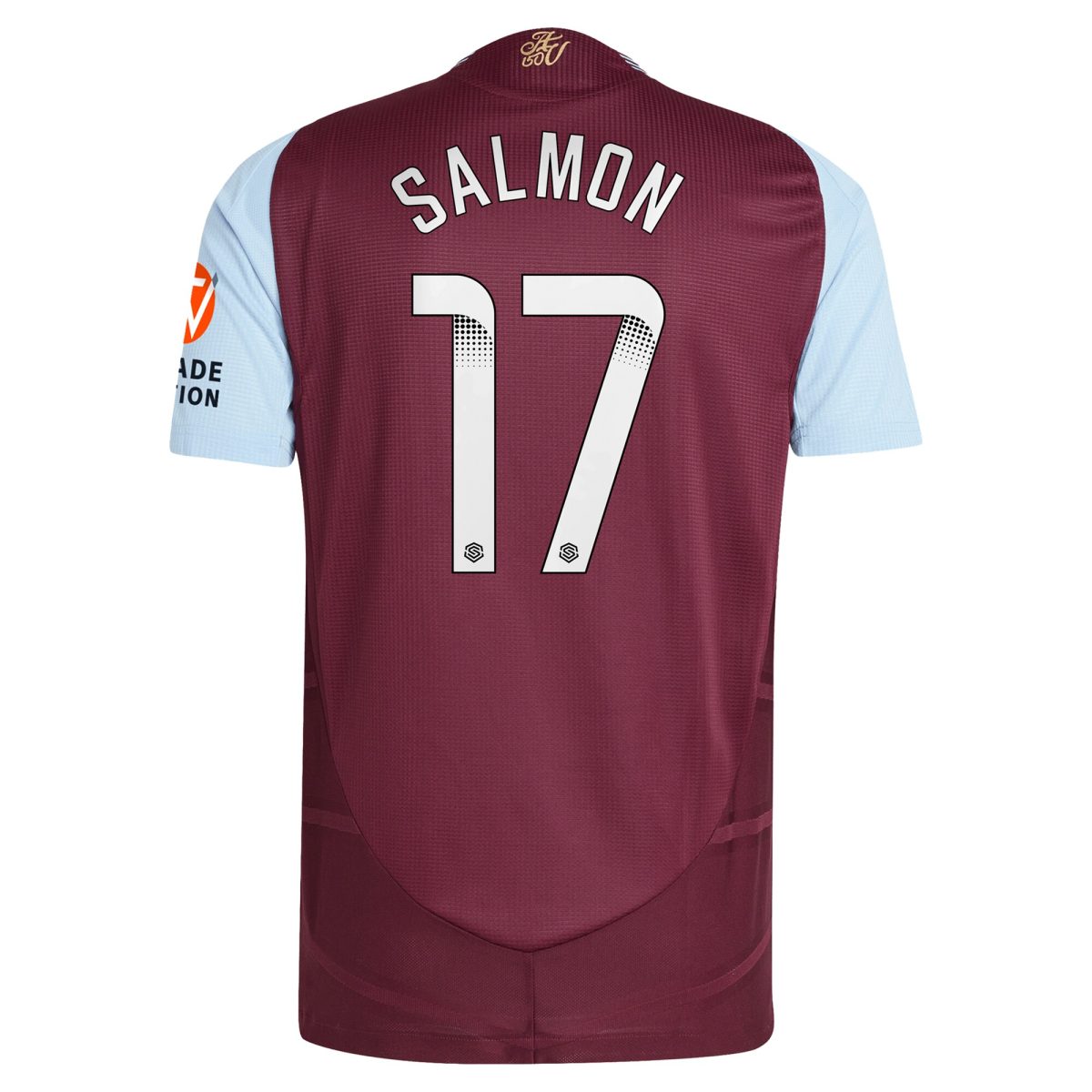 aston villa wsl adidas home authentic shirt 2024-25 with salmon 17 printing Collection | Official Aston Villa Jerseys