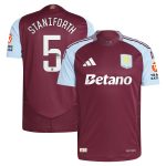 aston villa wsl adidas home authentic shirt 2024-25 with staniforth 5 printing Collection | Official Aston Villa Jerseys