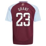 aston villa wsl adidas home shirt 2024-25 – kids with grant 23 printing Collection | Official Aston Villa Jerseys