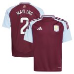 aston villa wsl adidas home shirt 2024-25 – kids with mayling 2 printing Collection | Official Aston Villa Jerseys