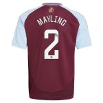 aston villa wsl adidas home shirt 2024-25 – kids with mayling 2 printing Collection | Official Aston Villa Jerseys