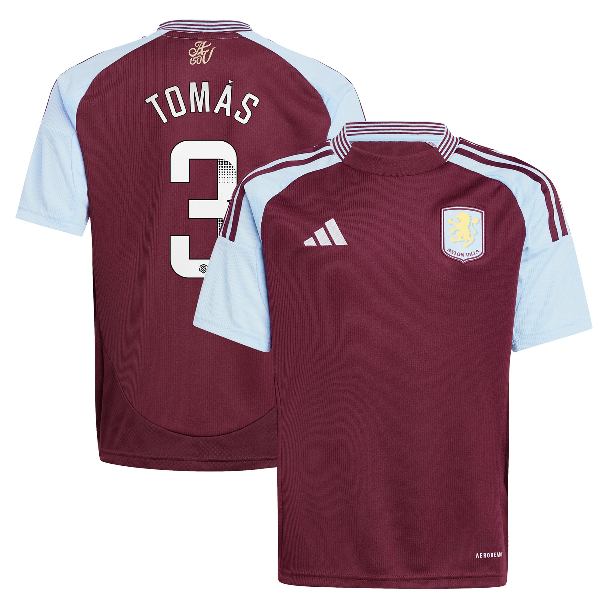 aston villa wsl adidas home shirt 2024-25 – kids with tomás 3 printing Collection | Official Aston Villa Jerseys