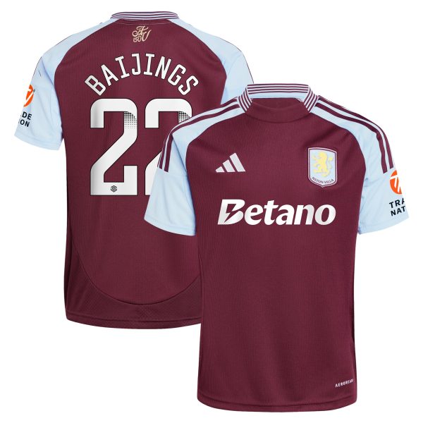 aston villa wsl adidas home shirt 2024-25 with baijings 22 printing Collection | Official Aston Villa Jerseys