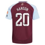 aston villa wsl adidas home shirt 2024-25 with hanson 20 printing Collection | Official Aston Villa Jerseys