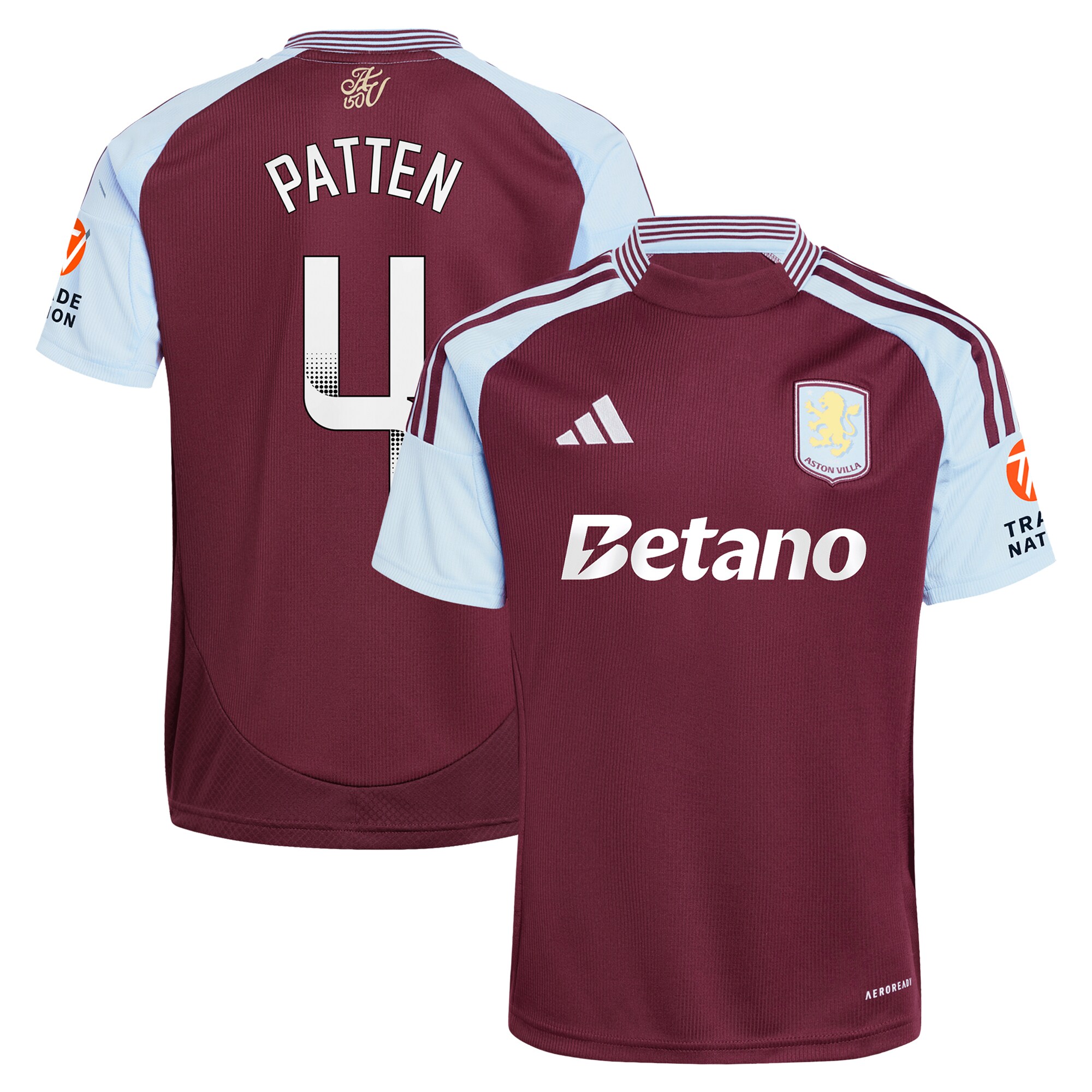 aston villa wsl adidas home shirt 2024-25 with patten 4 printing Collection | Official Aston Villa Jerseys