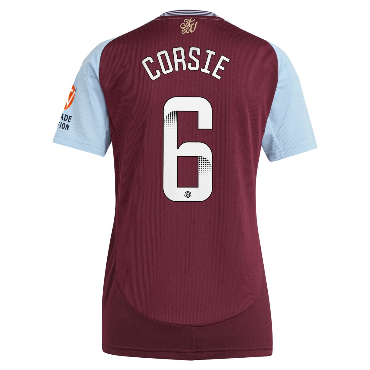 aston villa wsl adidas home shirt 2024-25 – womens with corsie 6 printing Collection | Official Aston Villa Jerseys
