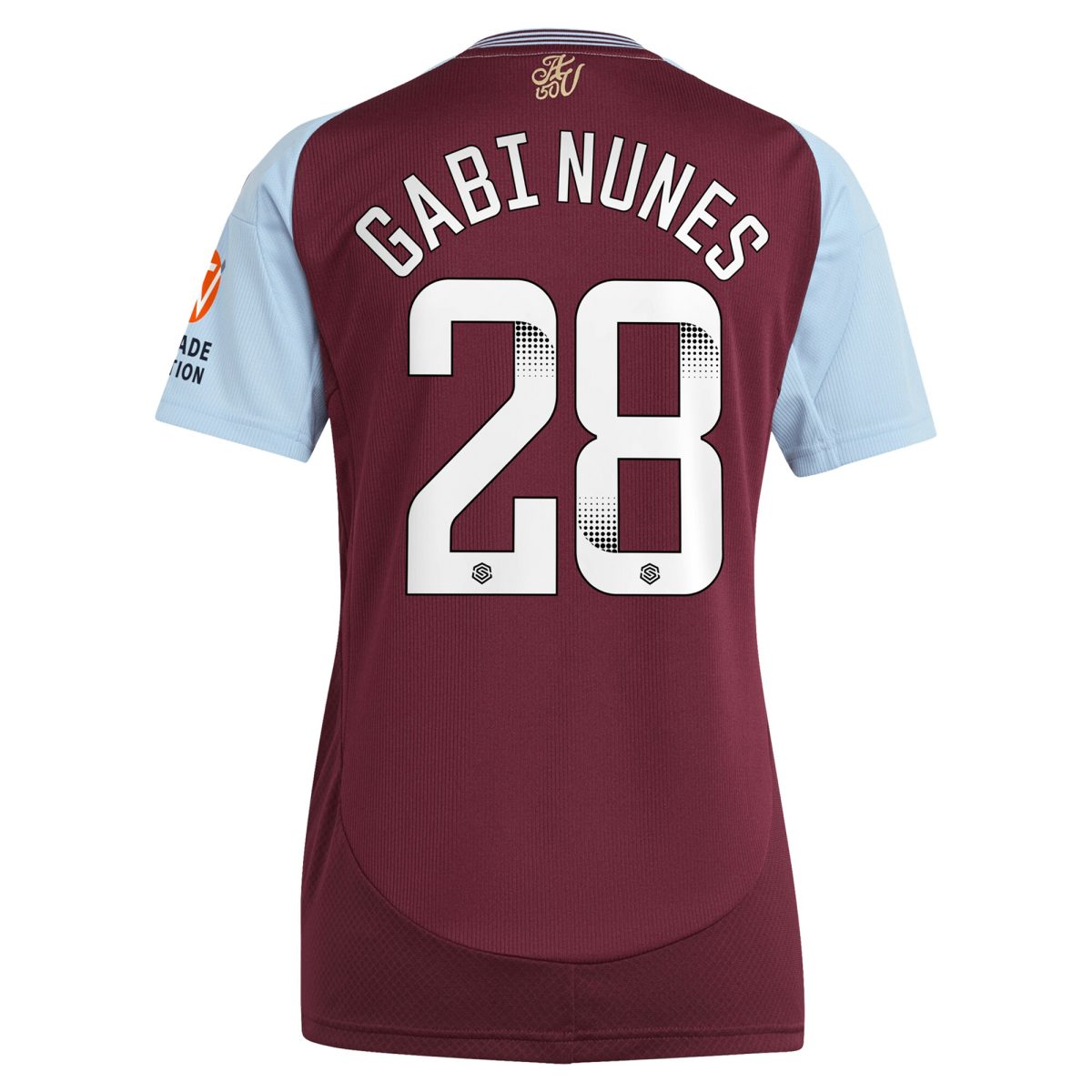 aston villa wsl adidas home shirt 2024-25 – womens with gabi nunes 28 printing Collection | Official Aston Villa Jerseys