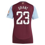 aston villa wsl adidas home shirt 2024-25 – womens with grant 23 printing Collection | Official Aston Villa Jerseys
