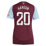aston villa wsl adidas home shirt 2024-25 – womens with hanson 20 printing Collection | Official Aston Villa Jerseys